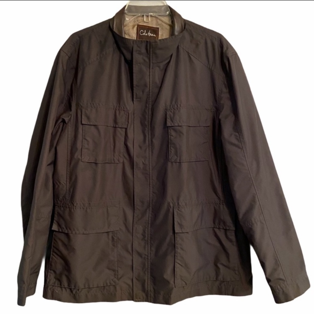 Cole Haan Leather Collar  Jacket XL